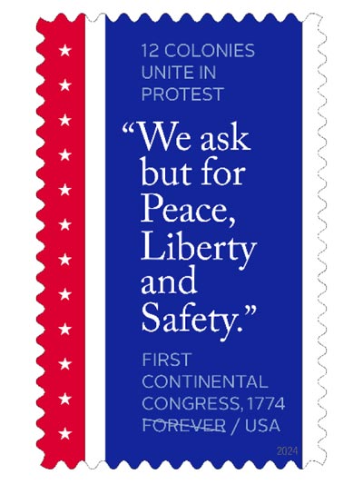 usps will release first continental congress 1774 1
