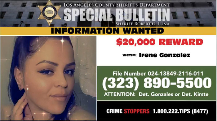 LASD info Gonzalez