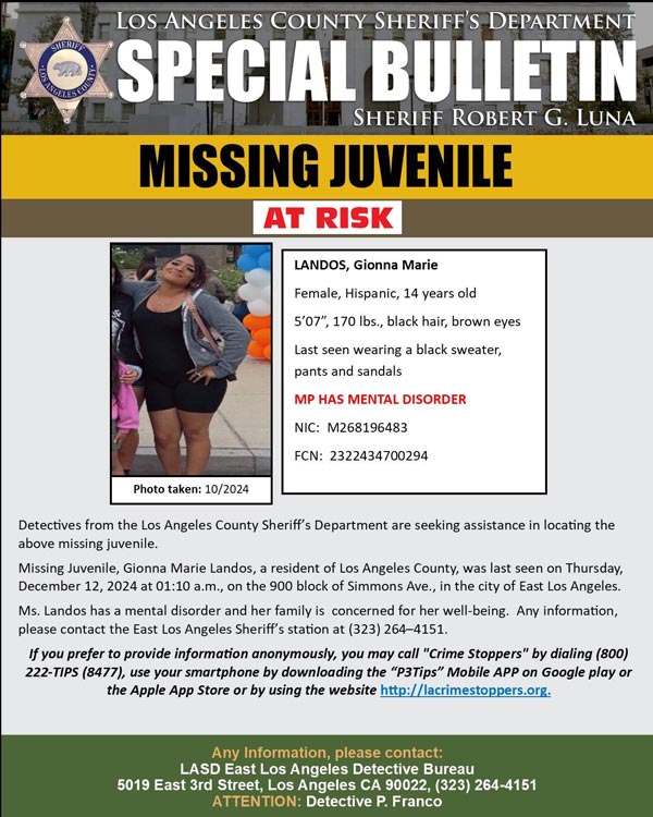 LASD missing Landos