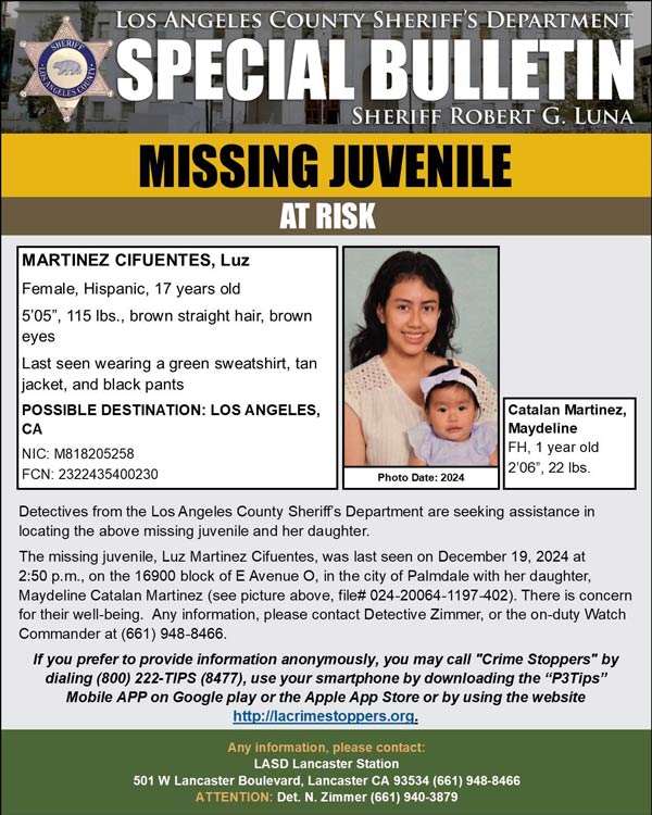 LASD missing Martinez
