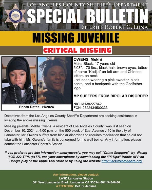 LASD missing Owens