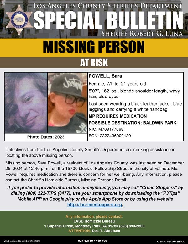 LASD missing Powell