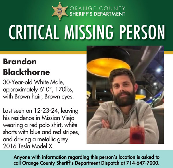 OCSD missing Blackthorne
