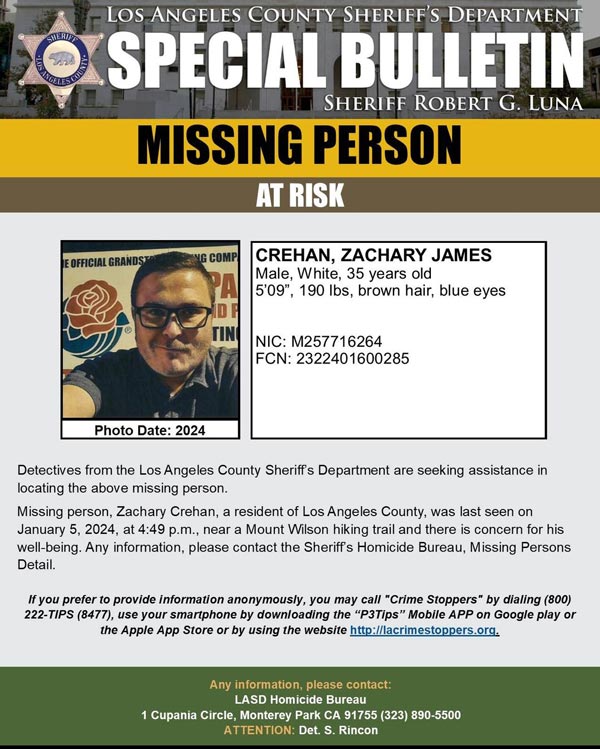 LASD missing Crehan