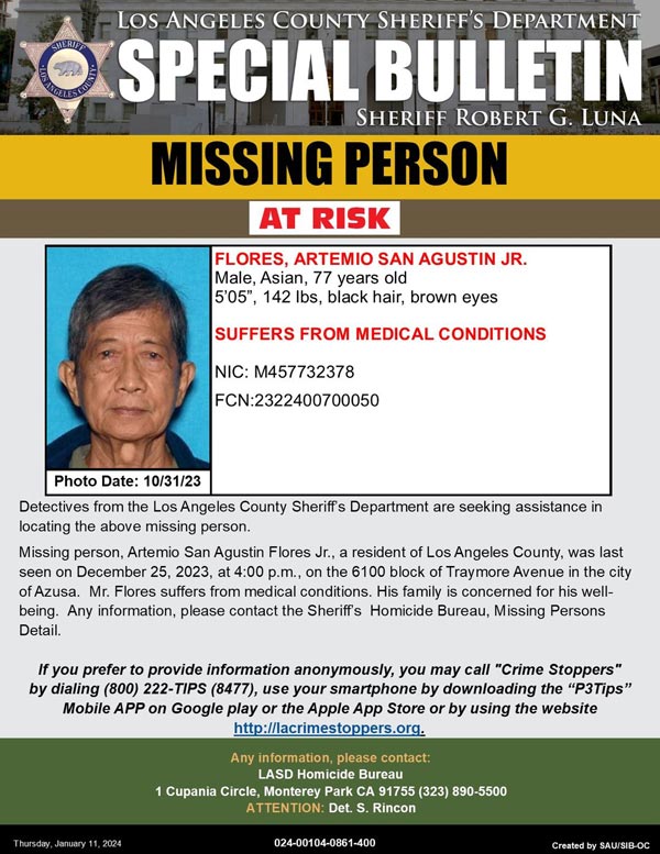 LASD missing Flores