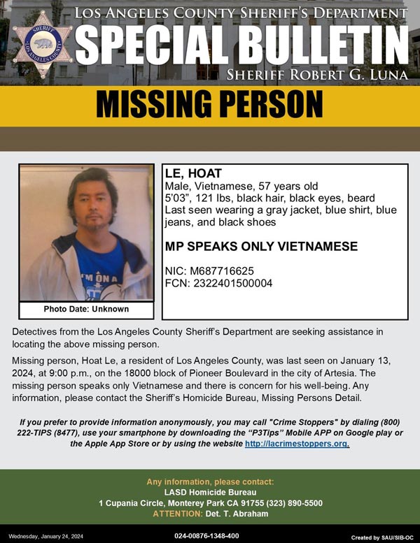 LASD missing Le