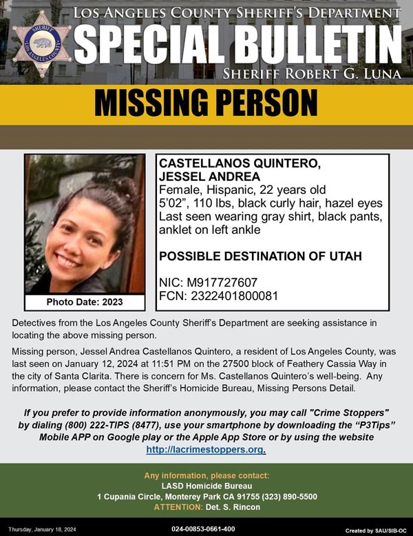 LASD missing Quintero