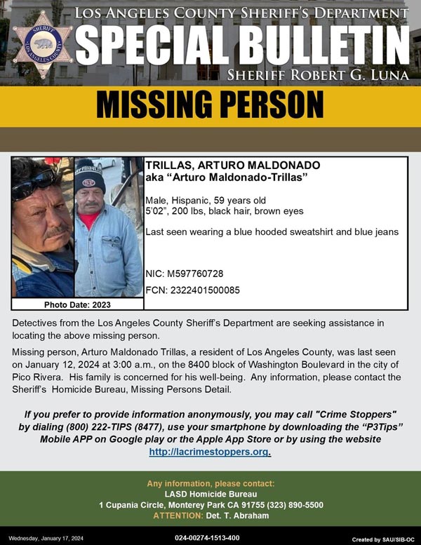 LASD missing Trillas