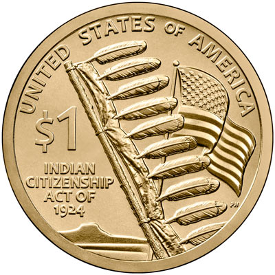 usmint130 2024 native american one dollar uncirculated coin reverse