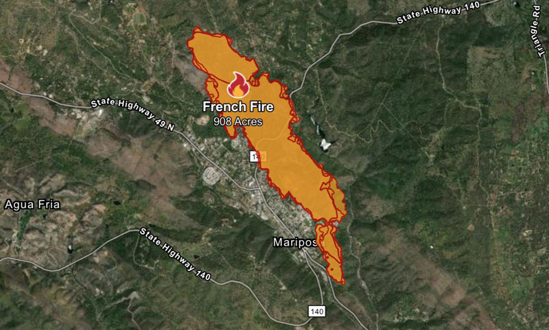 Mariposa County French Fire Updates for Sunday, July 7, 2024