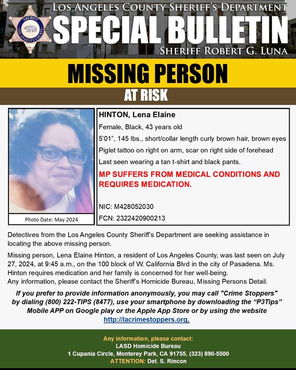 LASD missing Hinton