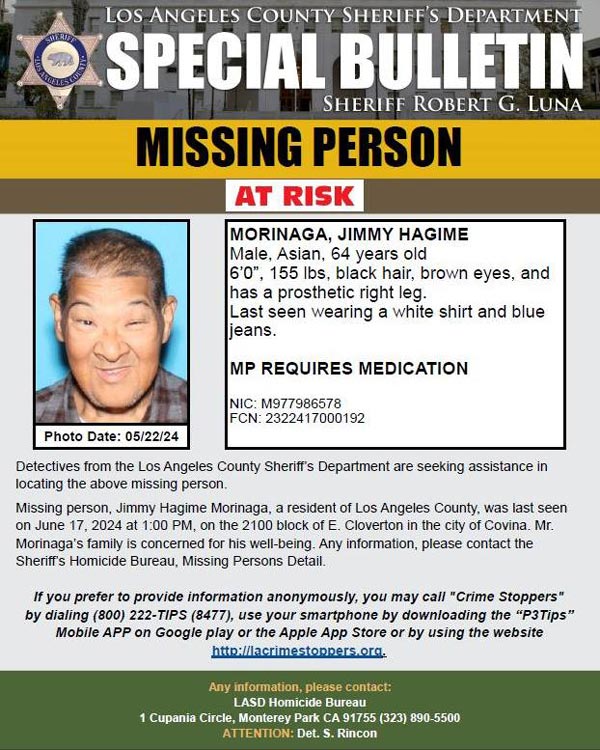 LASD missing Morinaga