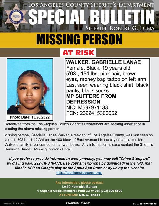 LASD missing Walker