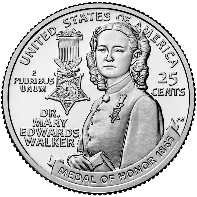 usmint617 2024 american women quarters coin mary edwards walker uncirculated reverse