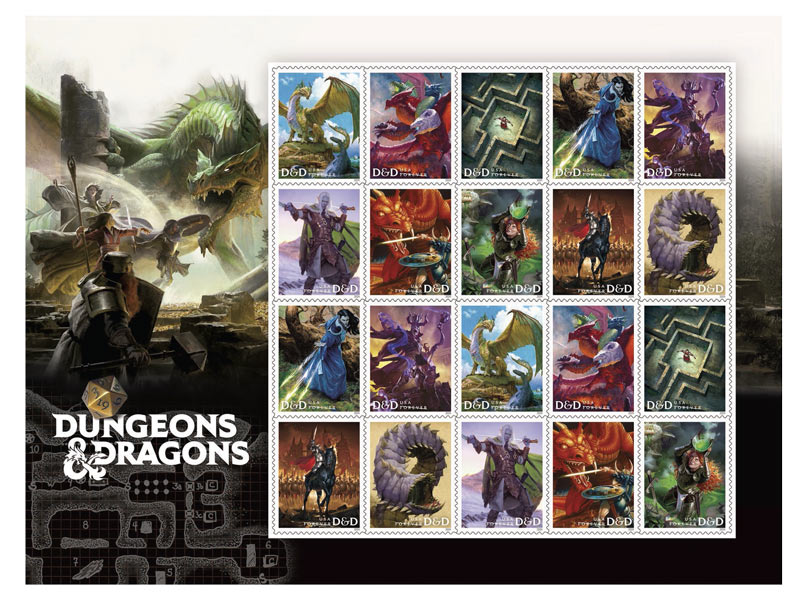 usps dungeons dragons stamps to be released at gen con indy 2024 1