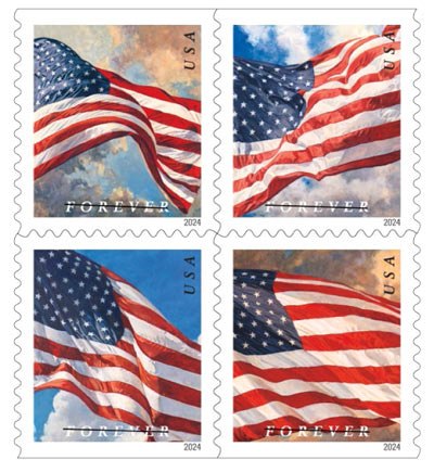 usps postal service issues new us flag stamps 1