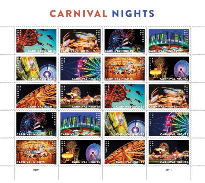 usps relives the thrills with carnival nights stamps 1