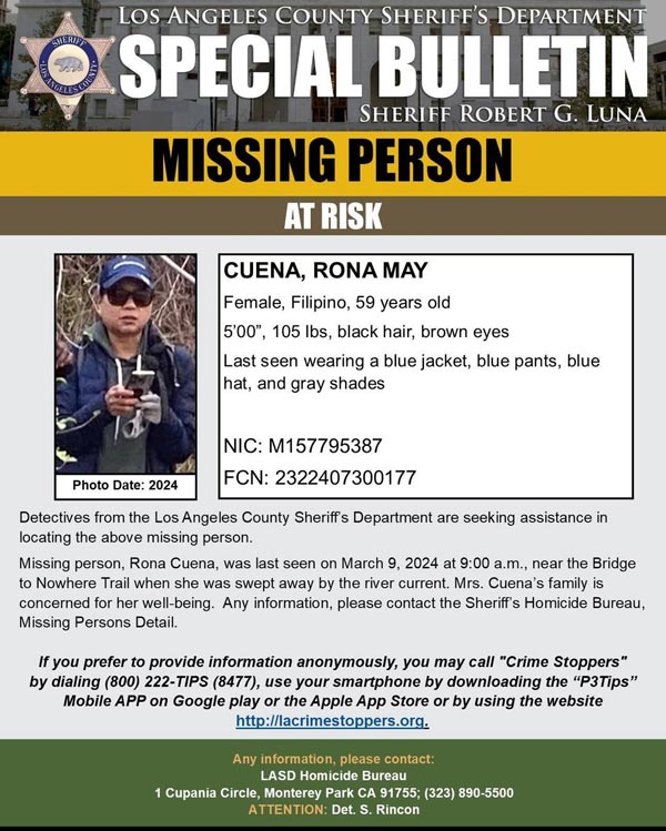 LASD missing Cuena
