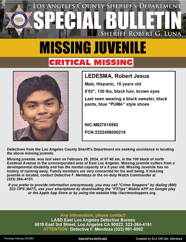 LASD missing Ledesma
