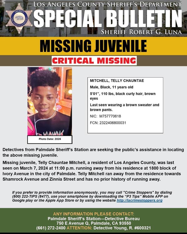 LASD missing Mitchell