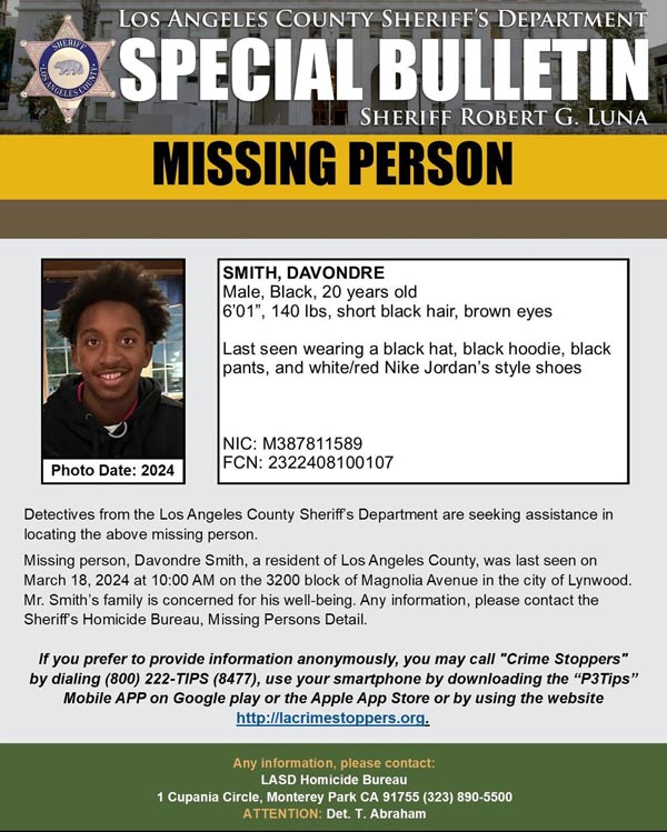 LASD missing Smith