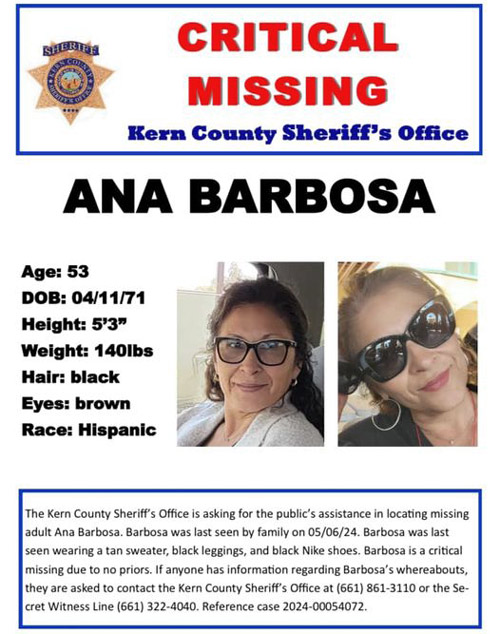 KCSO missing Barbosa
