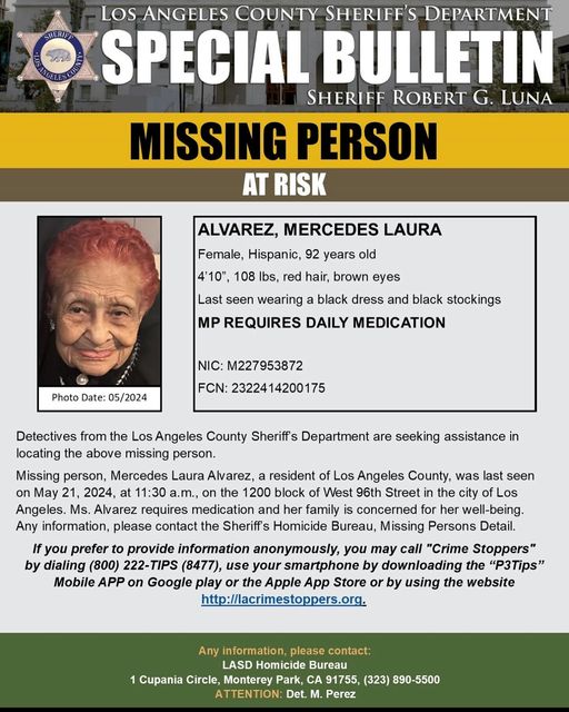 LASD missing Alvarez