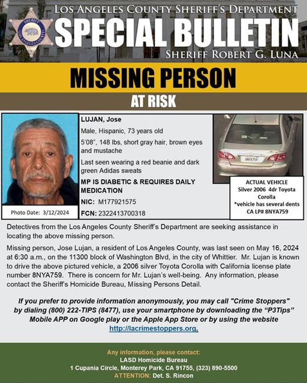 LASD missing Lujan