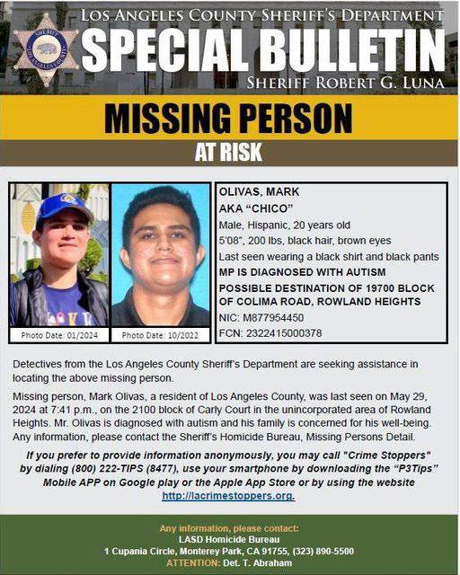 LASD missing Olivas