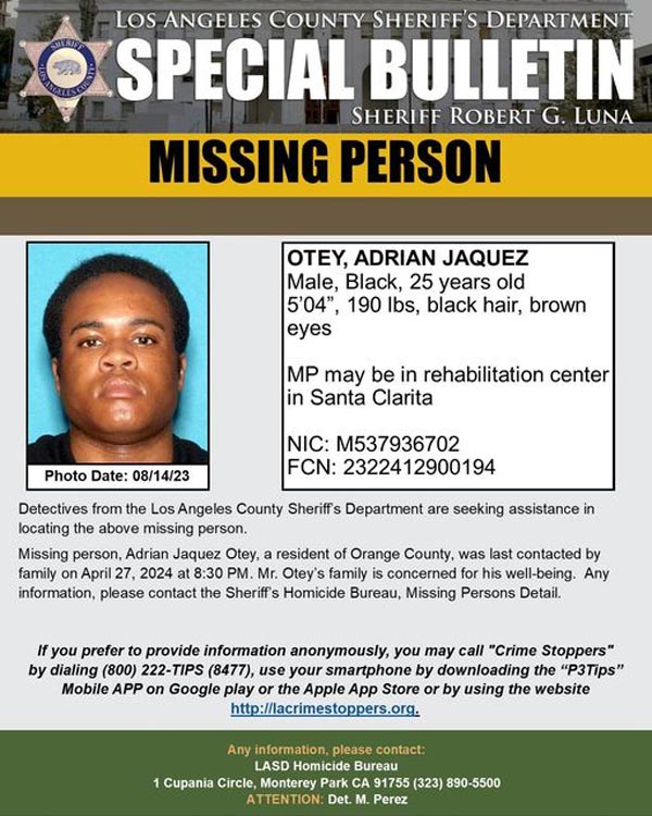 LASD missing Otey