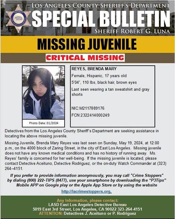LASD missing Reyes