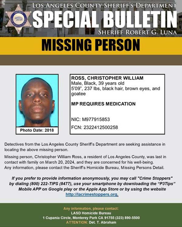 LASD missing Ross