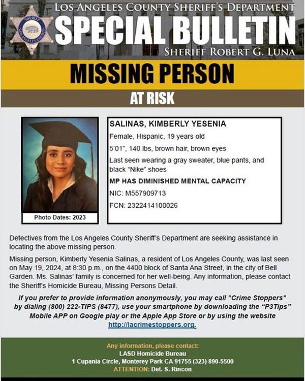 LASD missing Salinas
