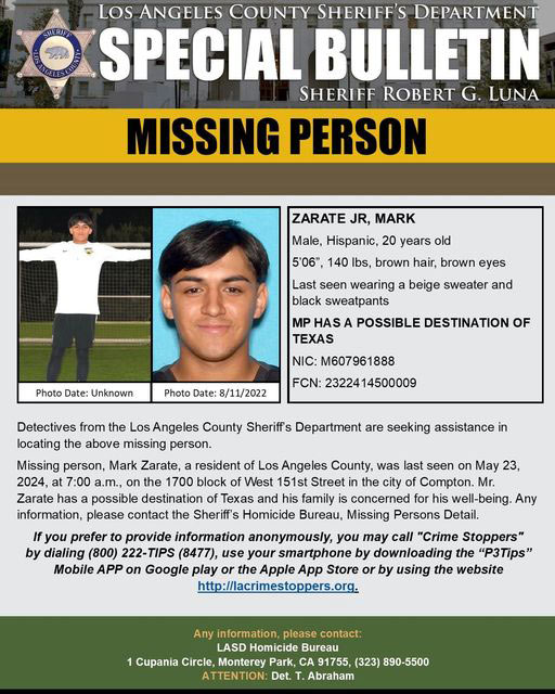 LASD missing Zarate