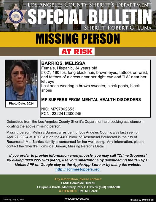 lcsd505 missing melissa barrios