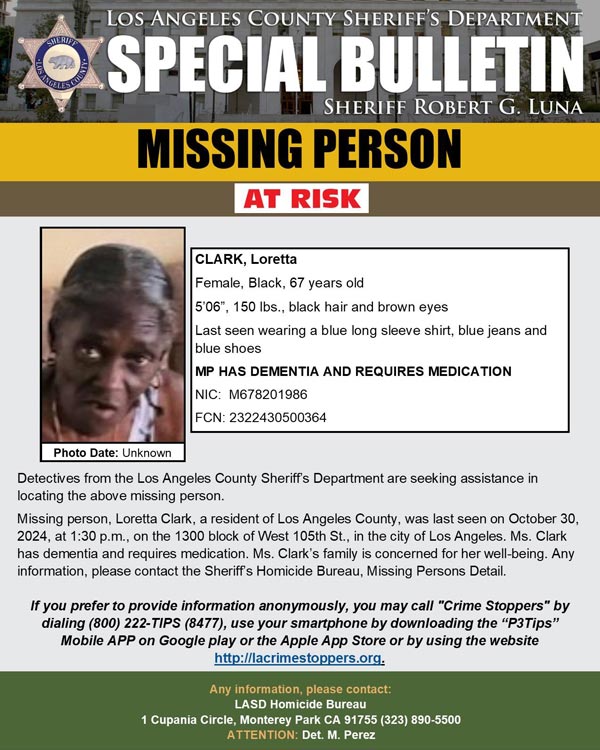 LASD missing Clark