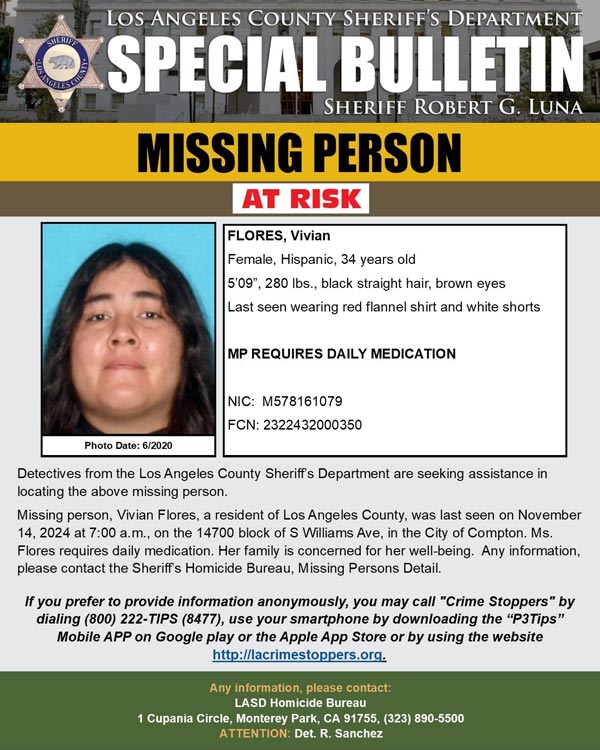 LASD missing Flores