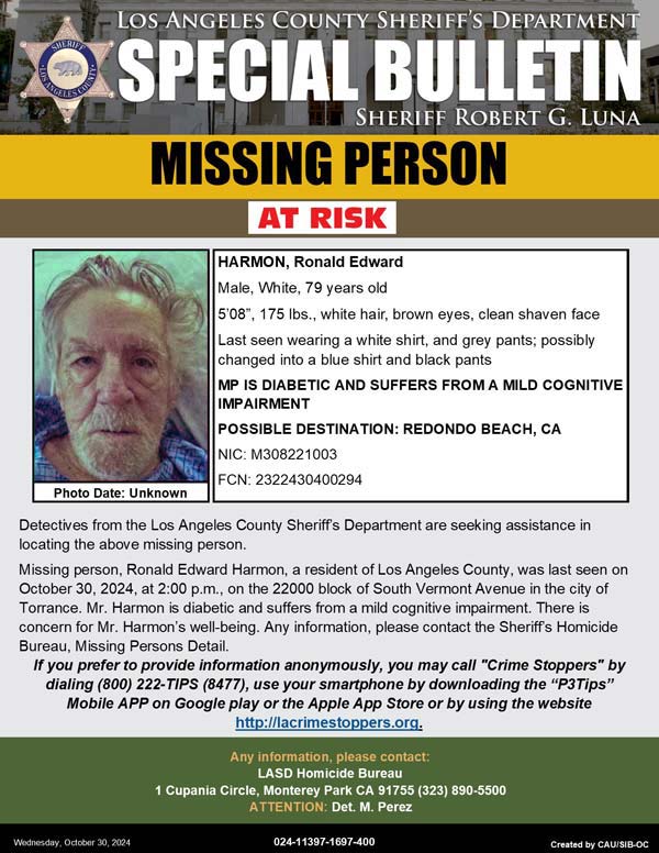 LASD missing Harmon