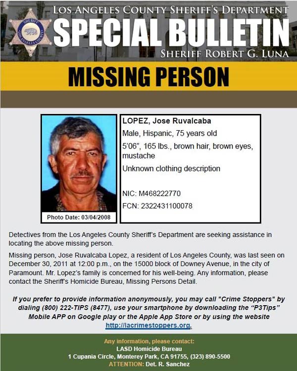 LASD missing Lopez