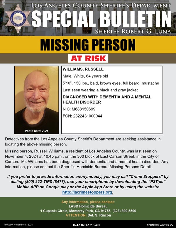 LASD missing Williams