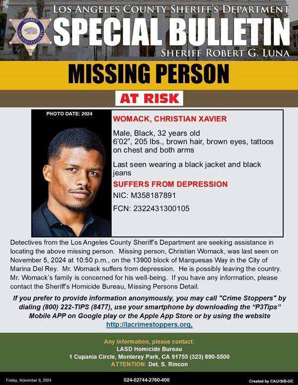 LASD missing Womack