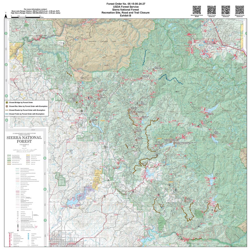 sierra national forest map