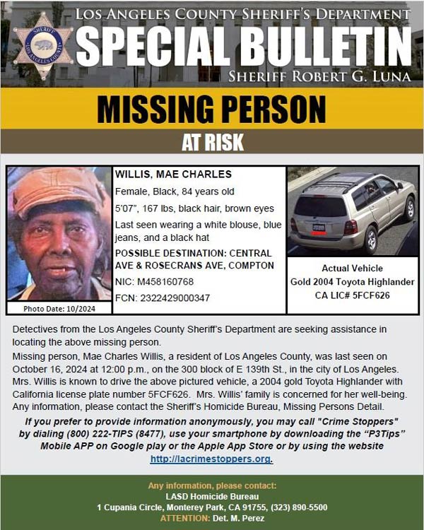 LAPD missing Willis