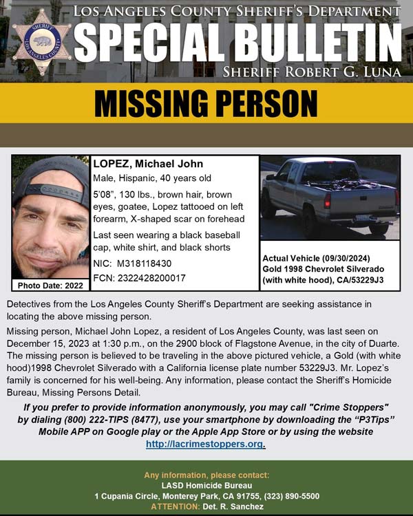 LASD missing Lopez