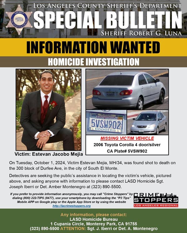 LASD murder wanted
