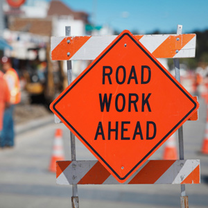 road work sign