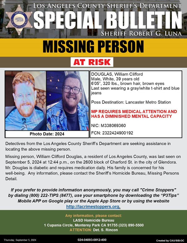 LASD missing Douglas