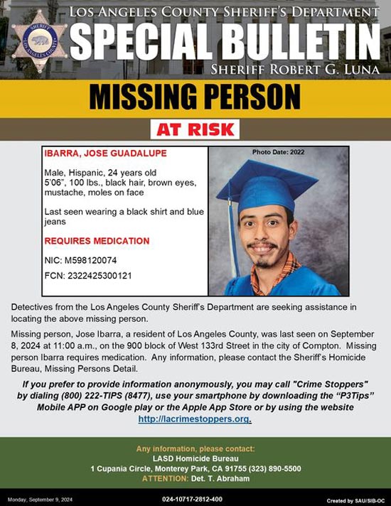 LASD missing Ibarra