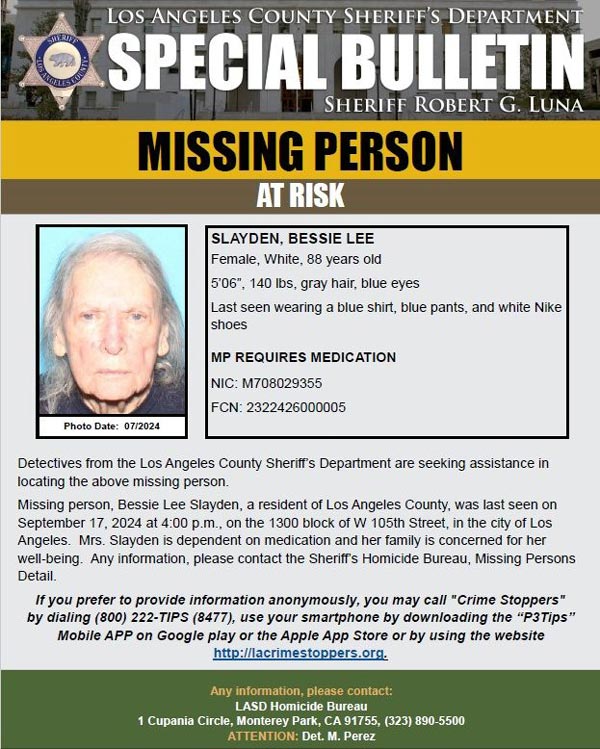 LASD missing Slayden