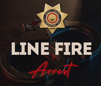 SBSD Line Fire arrest